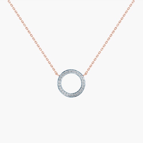 Naszyjnik koło Savicki: różowe złoto, diamenty